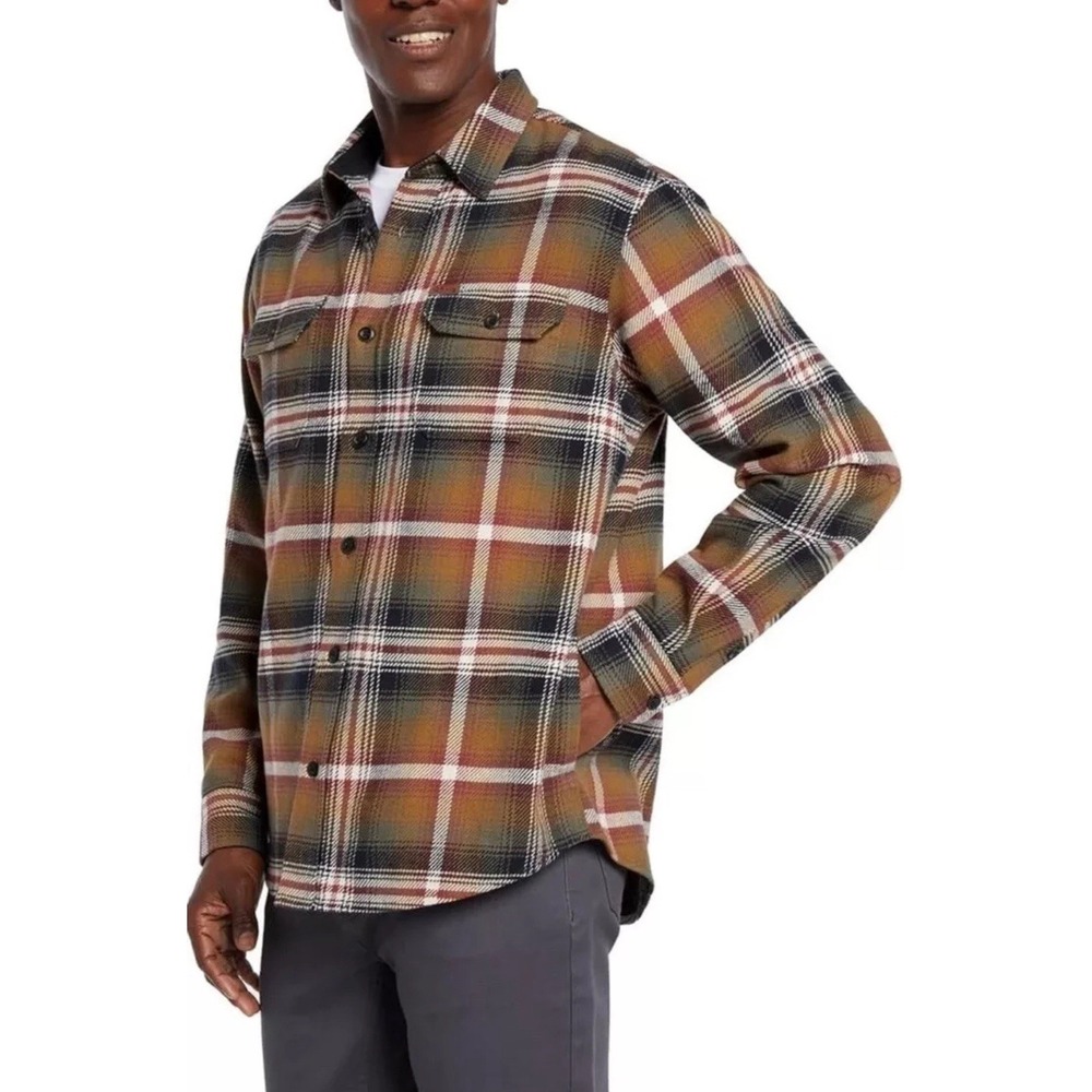 NWT- M - Orvis Men's Big Bear Heavyweight 100% Cotton Flannel Shirt Size M
